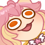 elspie's sona looks up and to the right, an exaggerated expression on her face with wide eyes and open mouth. the emote title is "wowee".