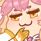 elspie's sona looks to the left with a hand up to her mouth as she makes a smug expression.